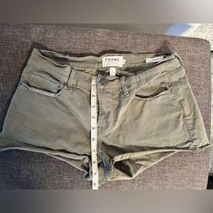 FRAME DENIM LE CUTOFF SIZE 26; army green - not sure of official color name EUC